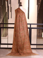 Royal Fashion Embroidered Woolen Shawls - RF25SH I625-XJ03 Dark Fawn